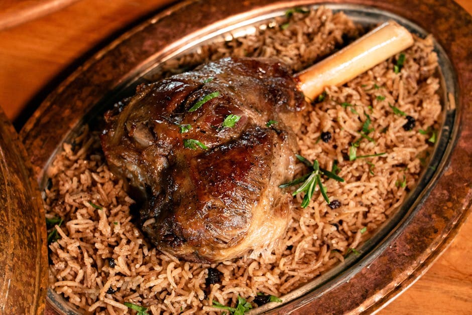 Fylt lammelår med midtøstens smaker