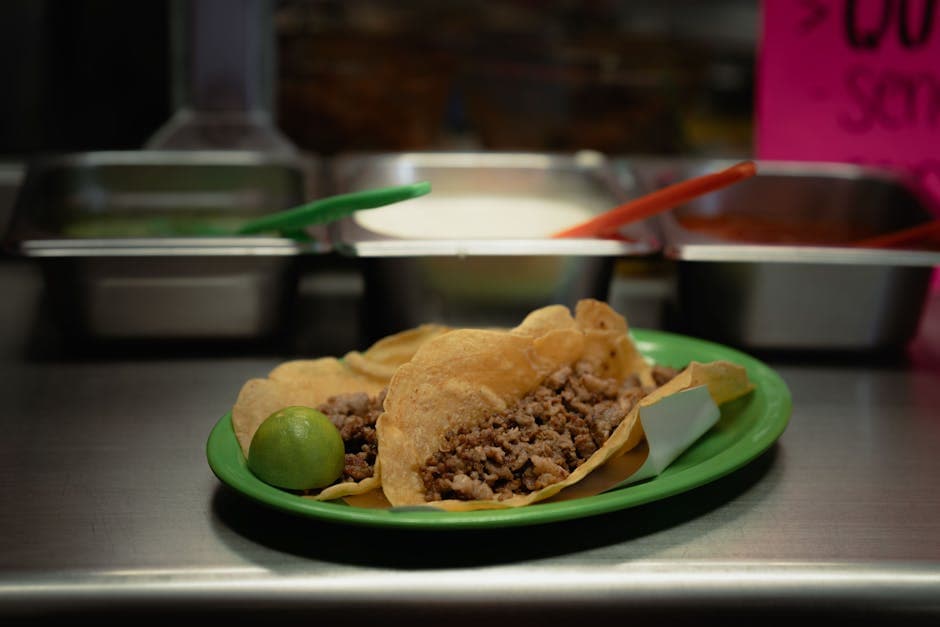 Dobbel så deilig taco med krydret kjøttfyll