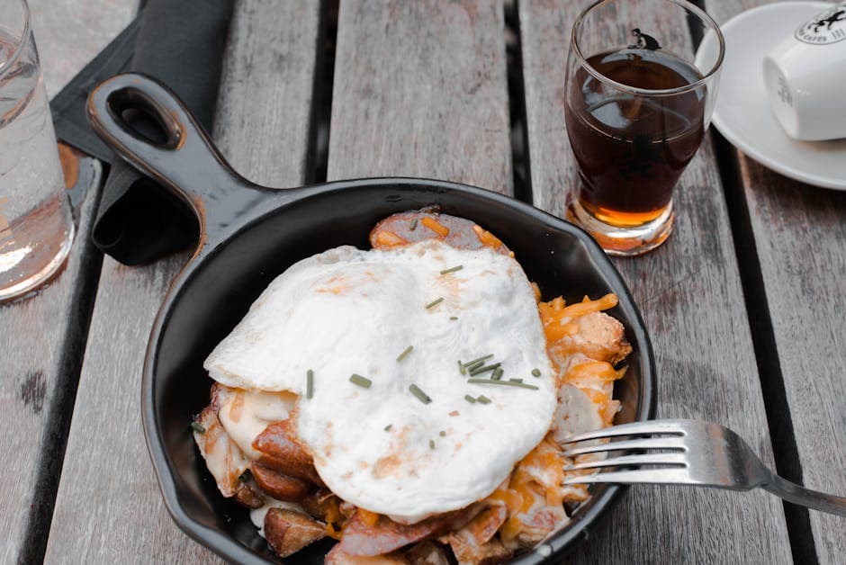 Brisket Hash med søtpotet og stekt egg