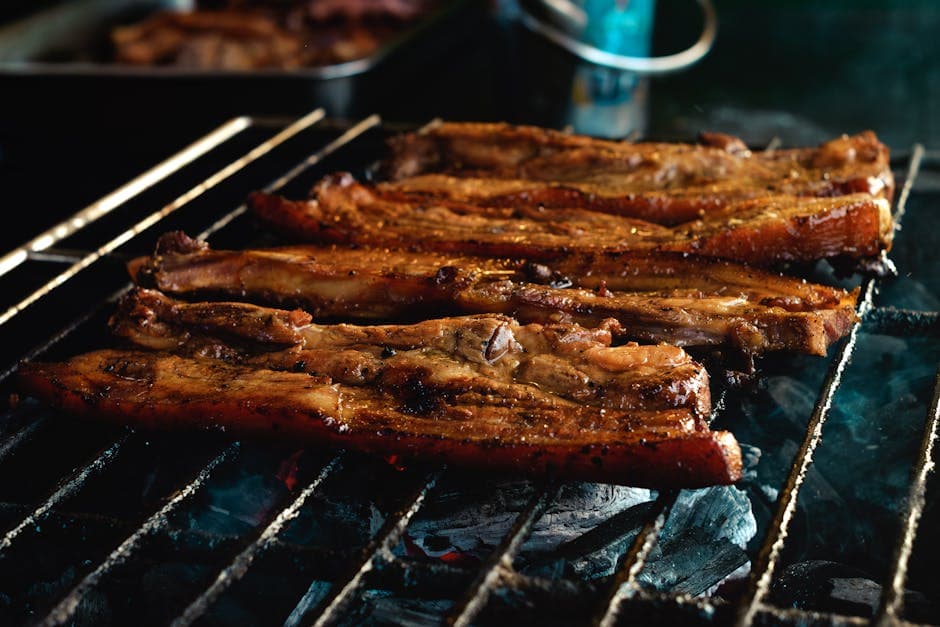 Røkt svinekotelett-hash med poteter og grønnsaker