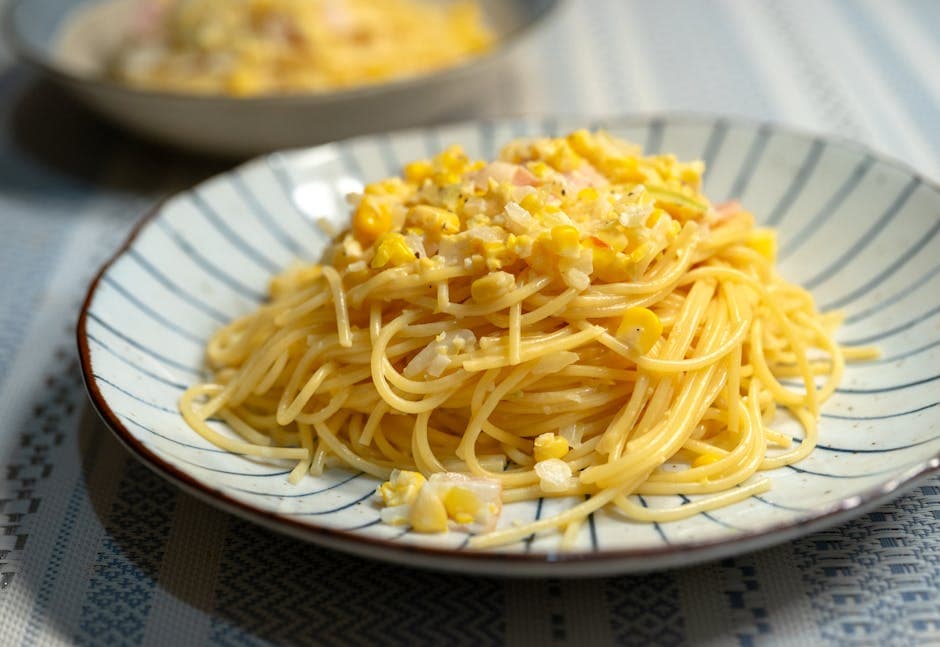 Tex Mex-pasta med skinke og mais