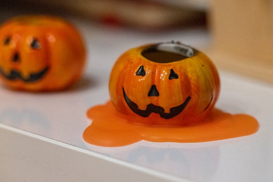 Gresskaransikt gelé til Halloween