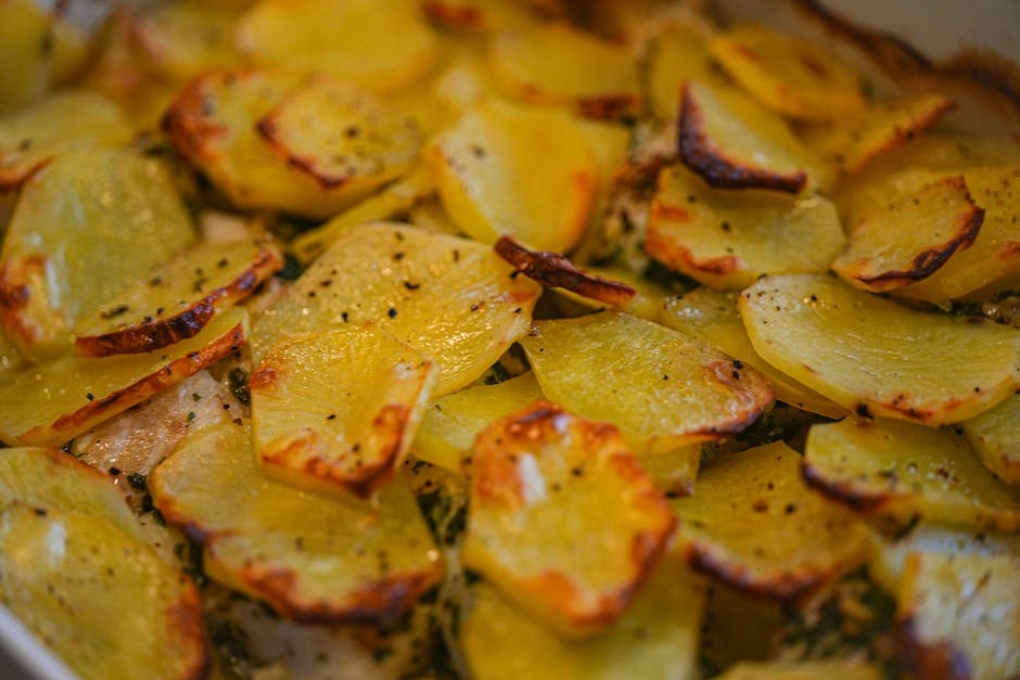 Sprø ovnsbakte potetskiver (Cottage Fries)