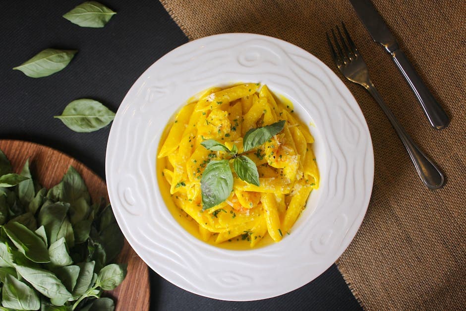 Kremet gresskarpasta med salvie og penne