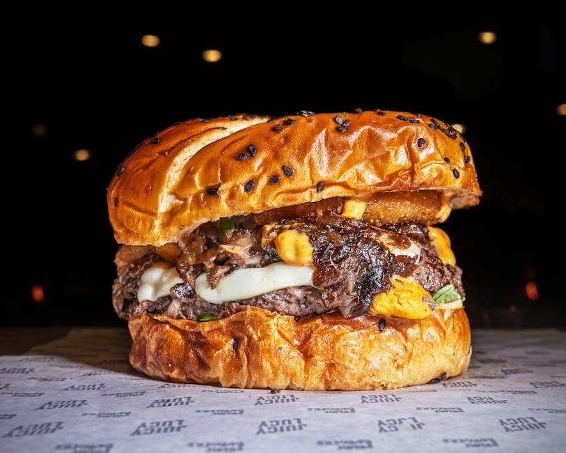 Kalkunburger Patty Melts med karamellisert løk