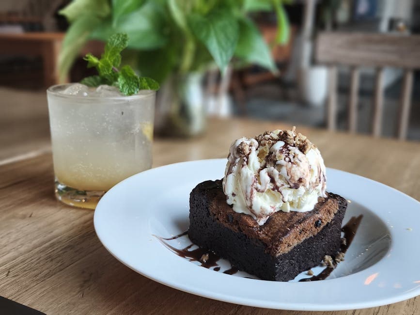 Brownies med Margarita-sorbet
