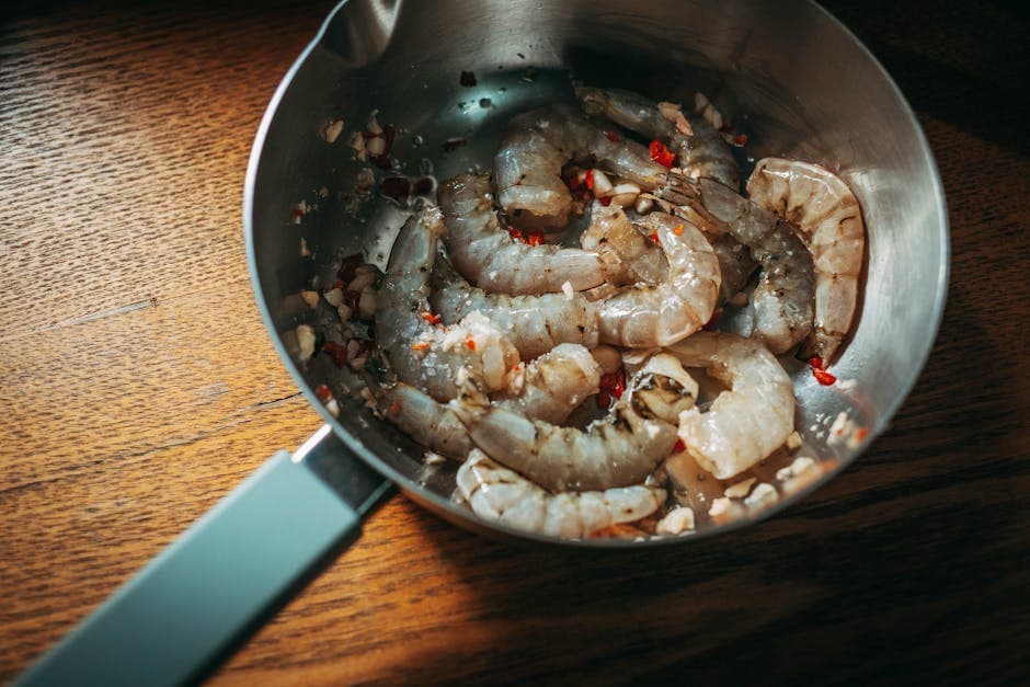 Stekte reker med ancho-chili og hvitløk