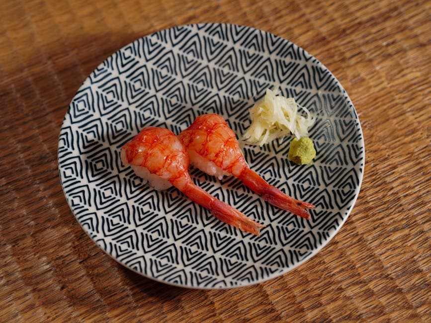 Marinerte reker med ingefær og soyasaus