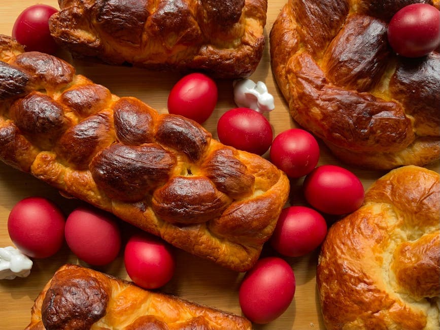 Gresk påskebrød (Tsoureki) med flette