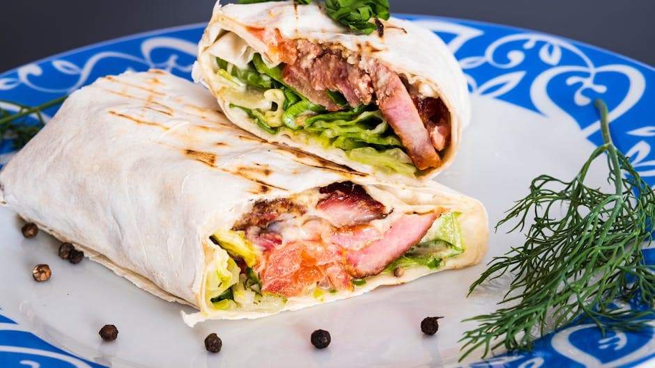 Roastbiffwraps med dillkålsalat