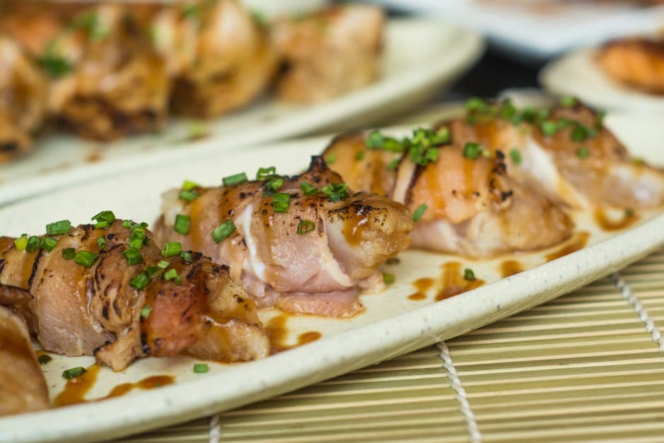 Grillet svinenakke med hoisin, ananas og vårløk