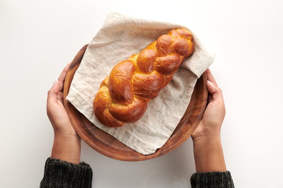 Rons flettede challah-brød