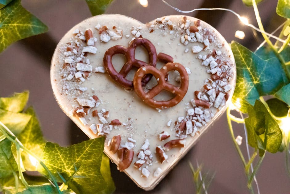 Mørke sjokoladedyppede pretzels