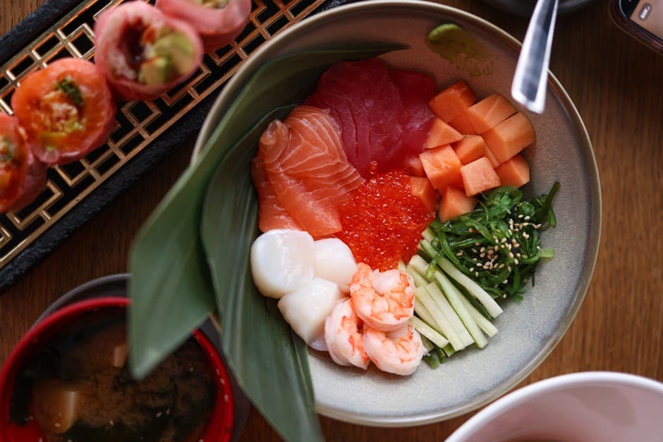 Hvetebolle med laks og misosaus