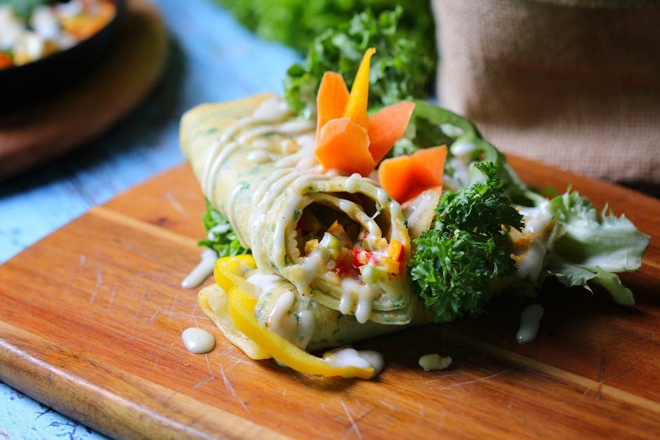 Vegetable Frankie med krydrede grønnsaker