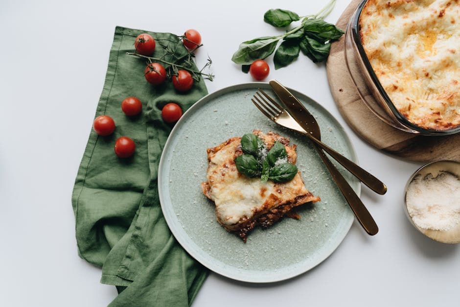 Kremet pesto-lasagne