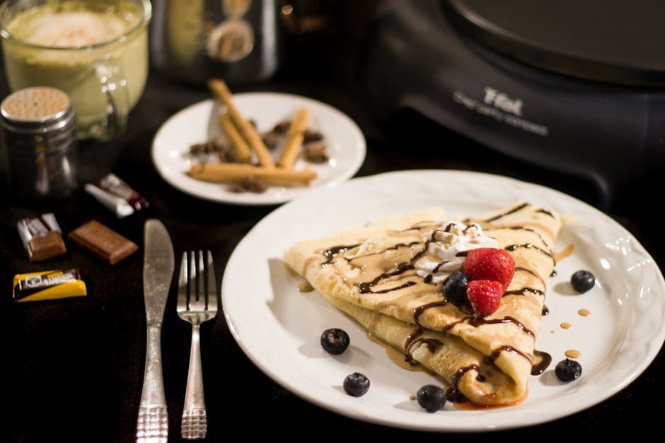 Mokka-cappuccino crêpes med mascarponefyll