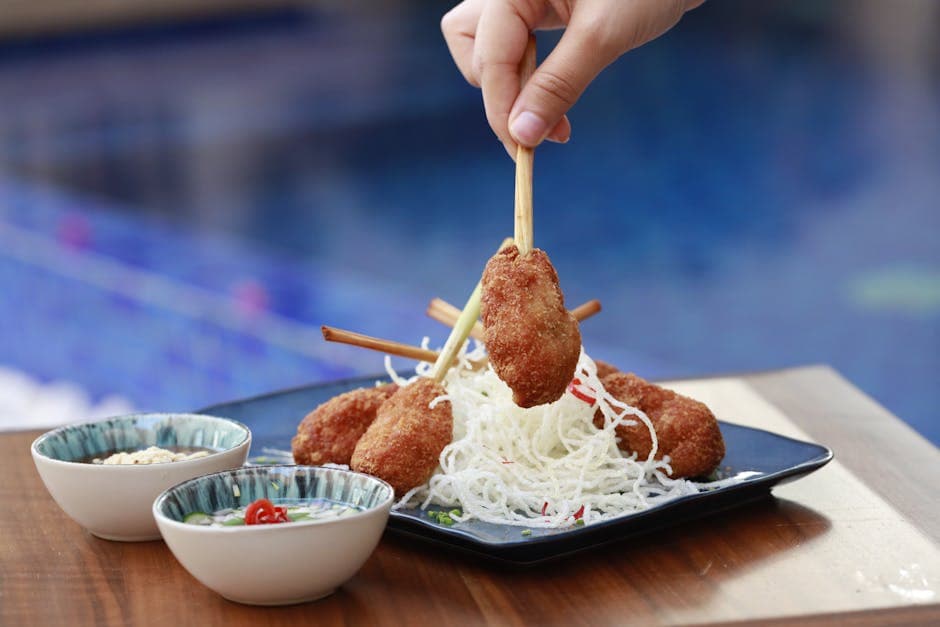 Kylling- og grønn chili-sticks med jalapeño-honningdip