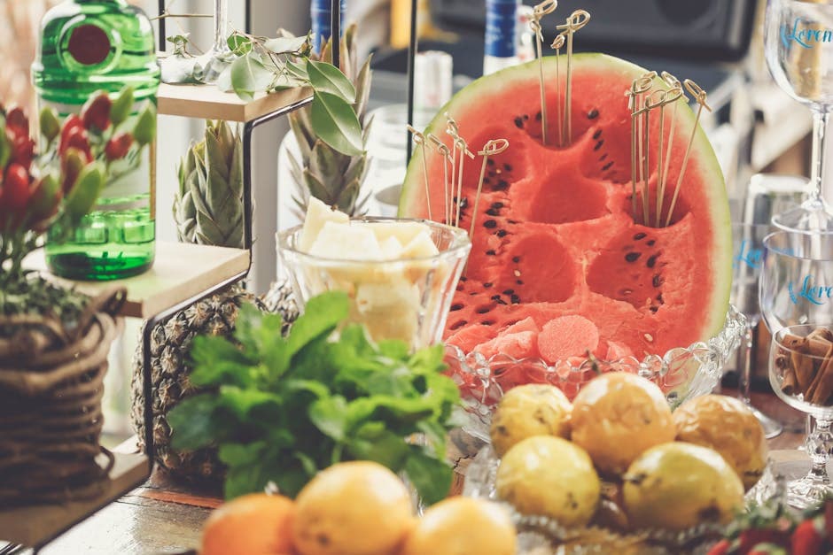 Forfriskende vannmelon- og champagnepunsj