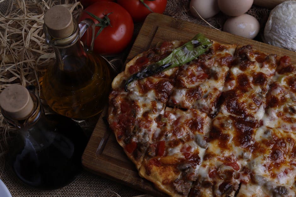 Pizza med biff, blåmuggost og balsamico-glaze