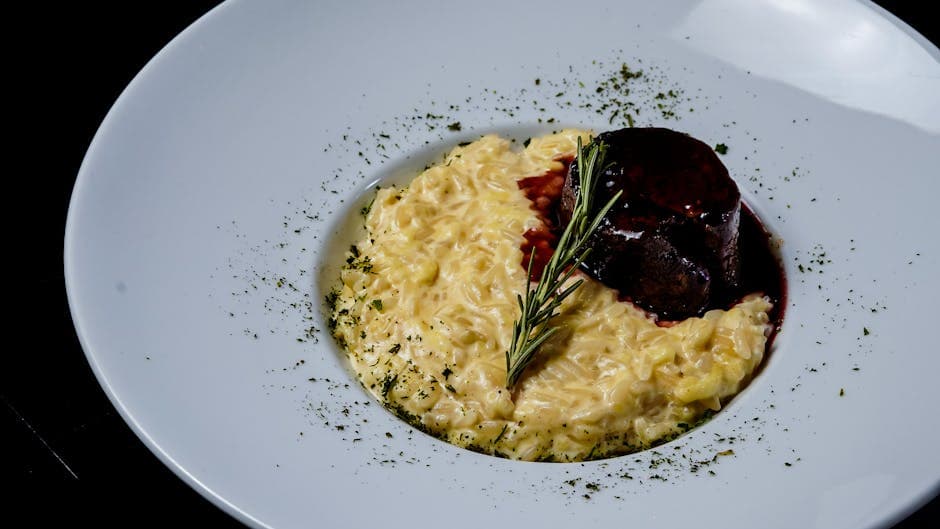 Kalveskive Florentine med Marsalasaus og Risotto