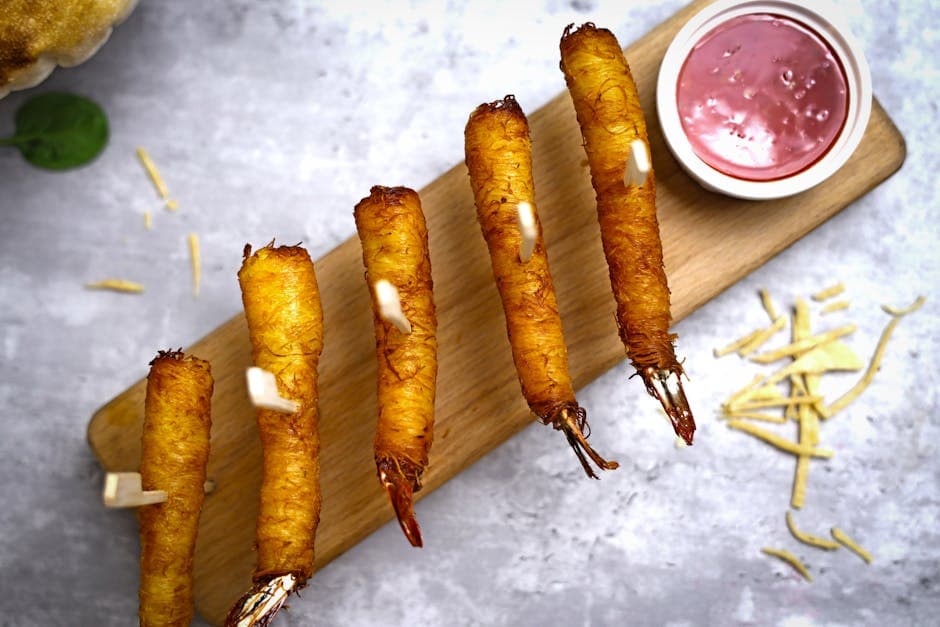 Kokosreker på spyd med aprikos- og ingefærsaus