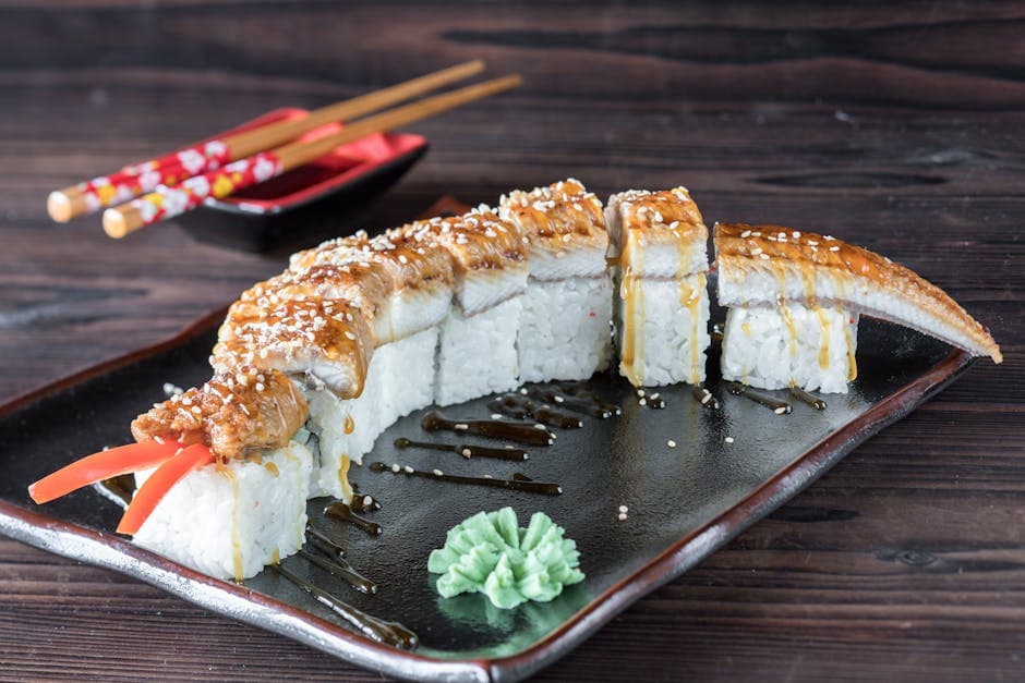 Unagi Roll med grillet ål