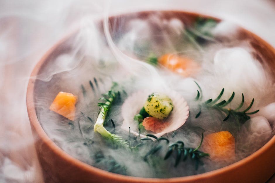 Dampede kamskjell med frisk salsa verde