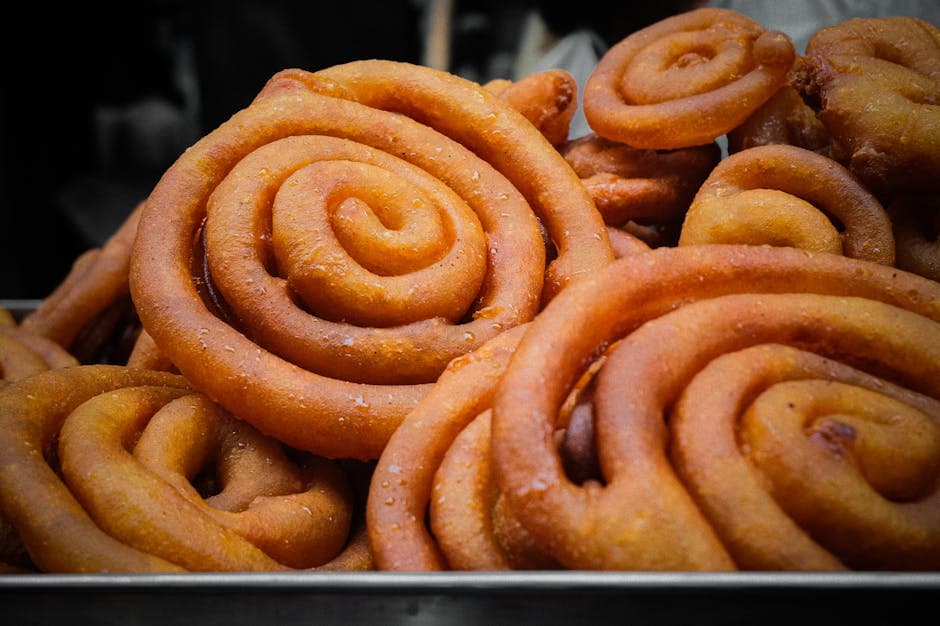 Indiske smultringer (Jalebi-stil)