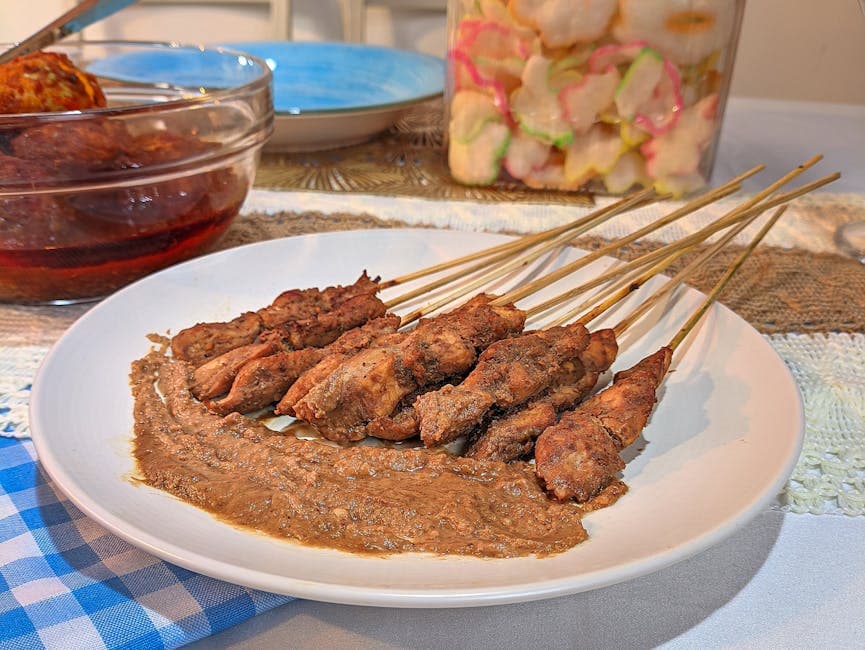 Kylling satay med peanøttsaus