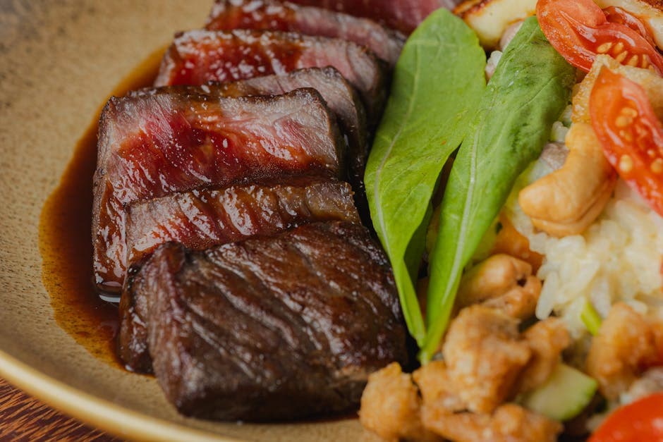 Fylt biff med prosciutto og spinat