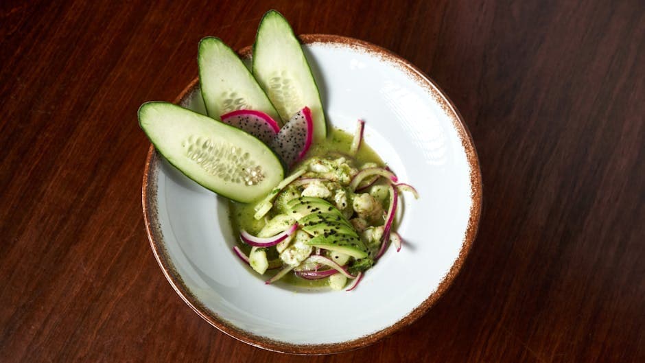 Ceviche av gulhale med kokos og chili