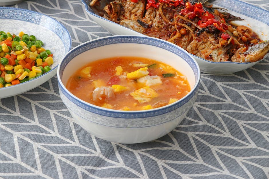 Ingefær- og vannkarsesuppe med hvitfisk