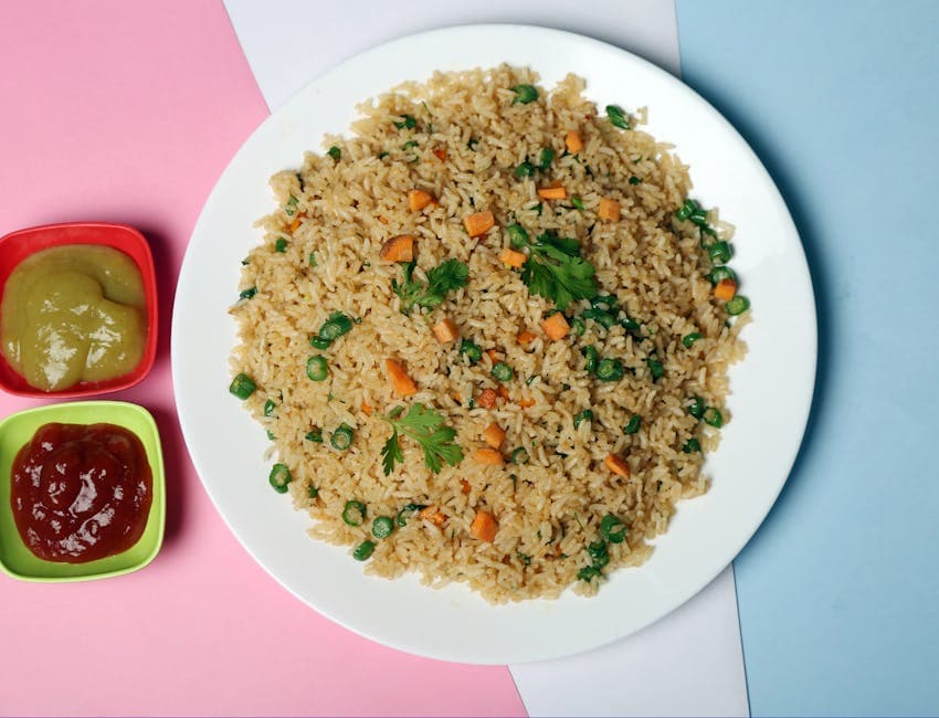 Edamame stekt ris med grønnsaker