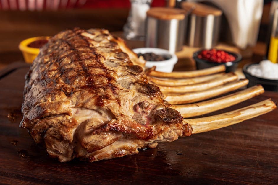 Helstekt ribbe av storfe med hjemmelaget aioli