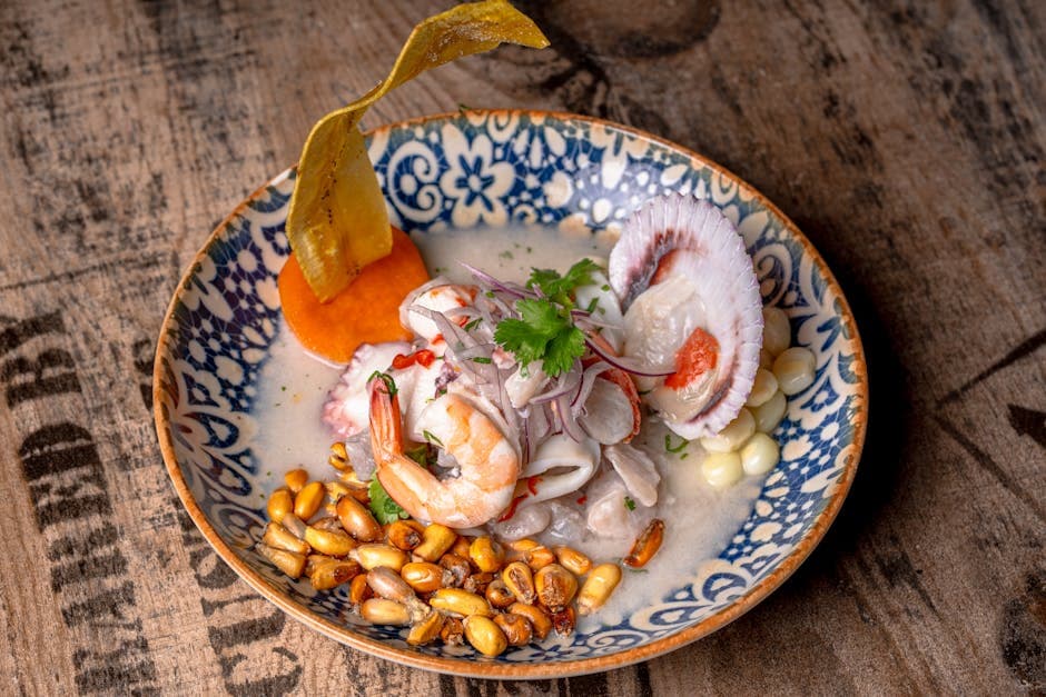 Grillet kamskjell-ceviche med sitrus og koriander
