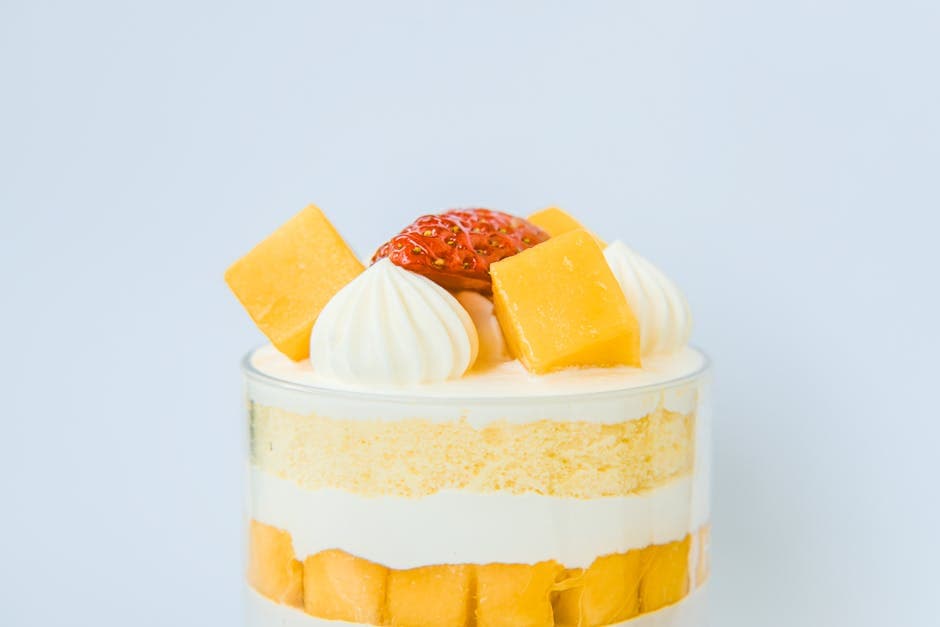 Gresskar- og praline-trifle med mascarponekrem