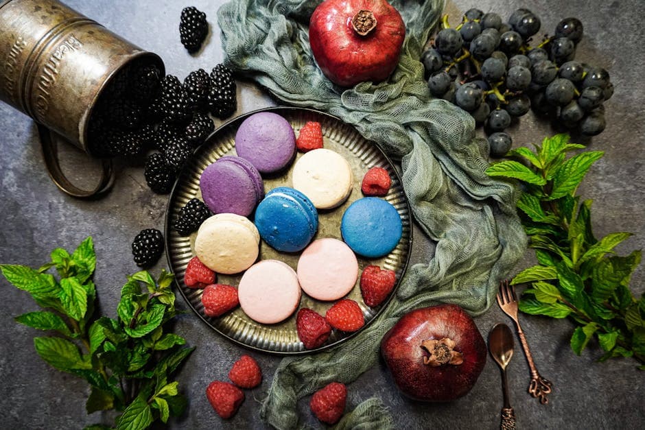 Espresso- og bjørnebærmakroner