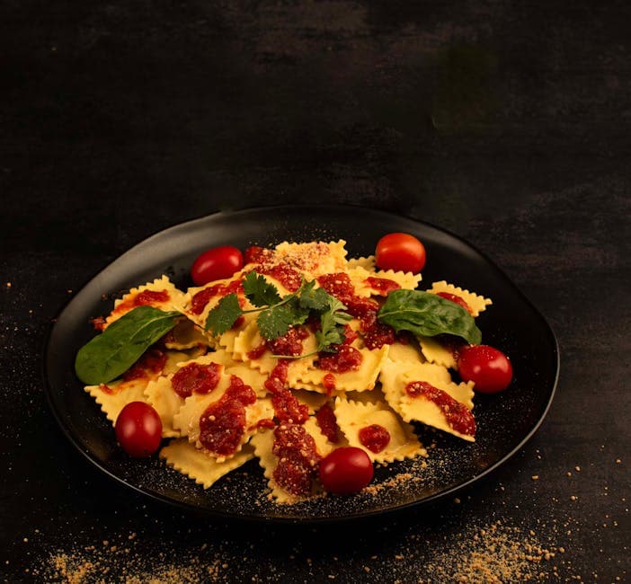 Hjemmelaget ravioli med ricottafyll