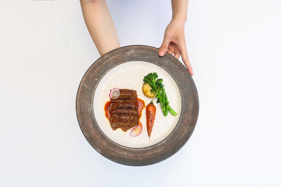 Biff av skirt steak med broccolini og hvite bønner