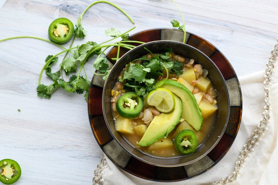 Avokado- og lime-suppe med chipotle-chili
