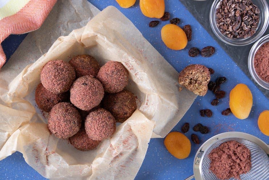 Nougats med tørket frukt og kakao