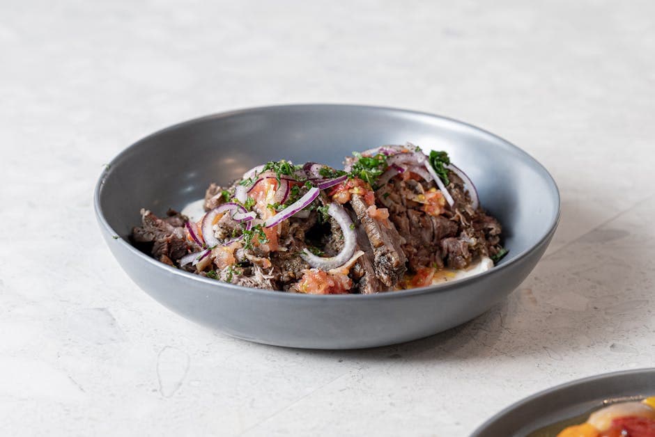 Braisert oksebryst med rødløksgremolata