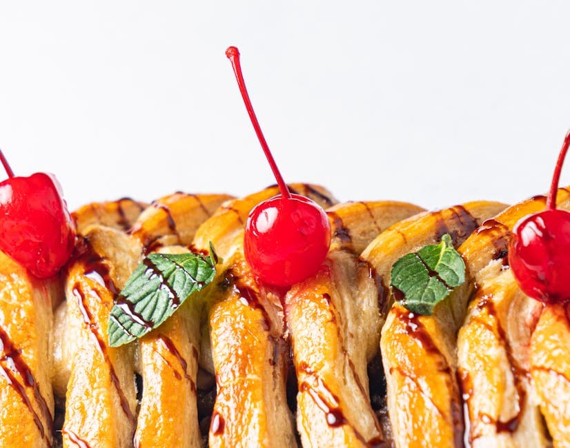 Wienerbrød med kirsebær og rosiner