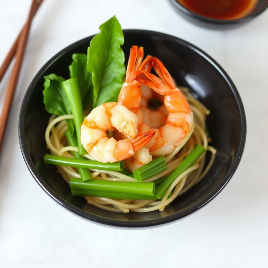 Poached Bamboo Shrimp