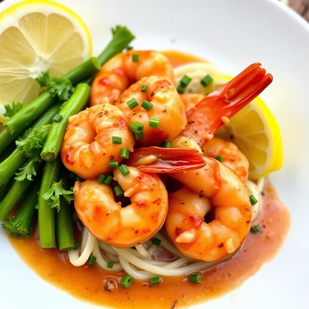 Poached Cajun Shrimp