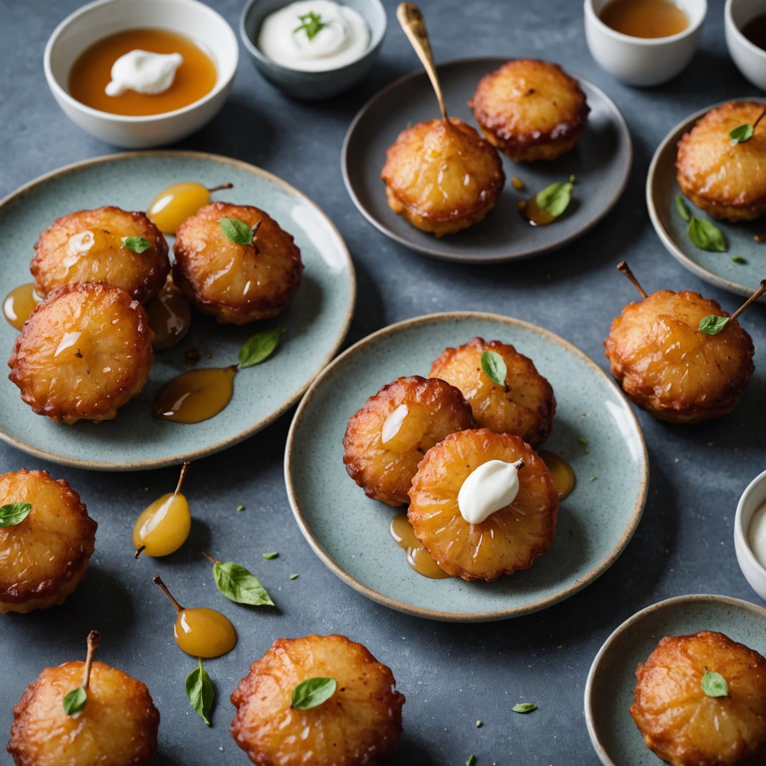 Poached Pear Fritters
