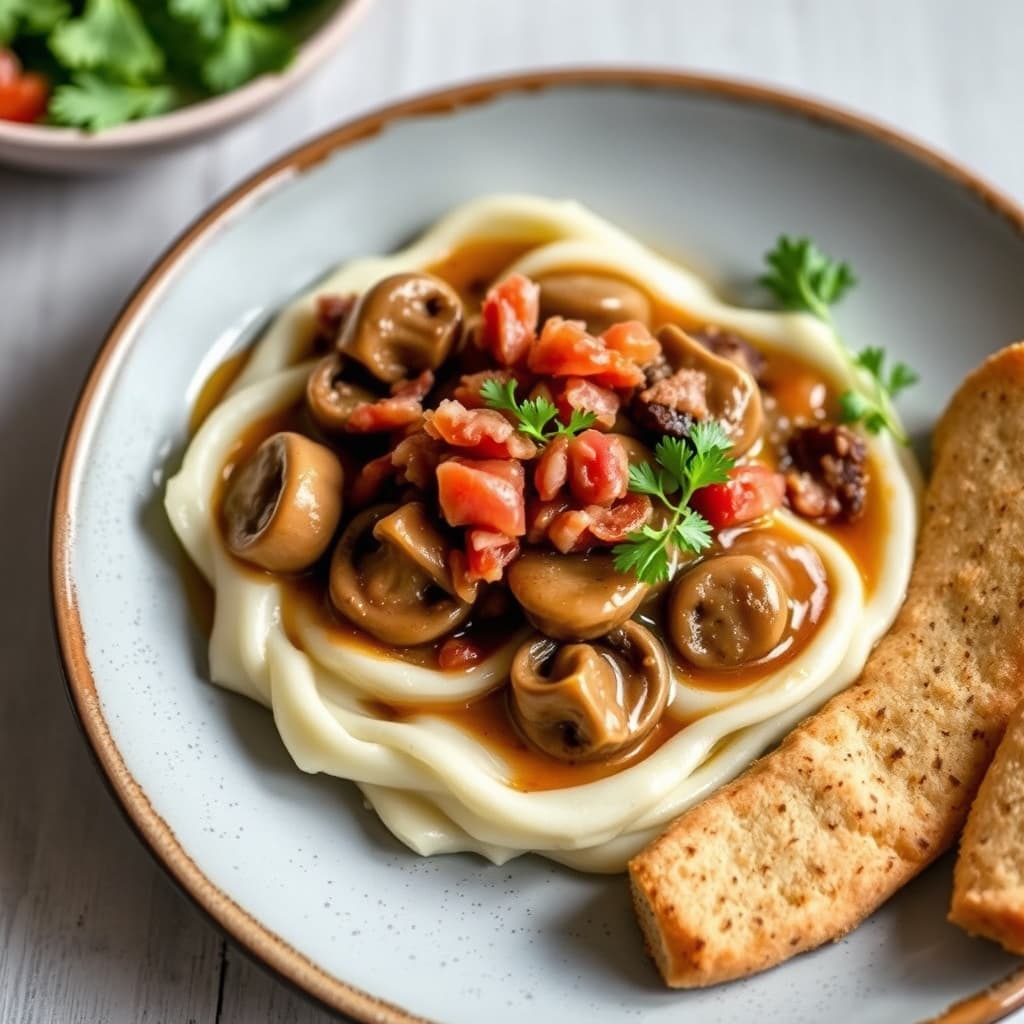 Porcini- og bacon-saus