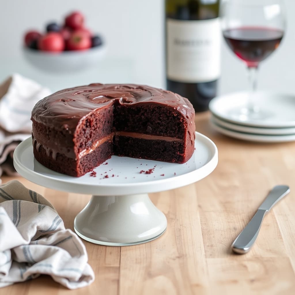 Portvins sjokoladekake