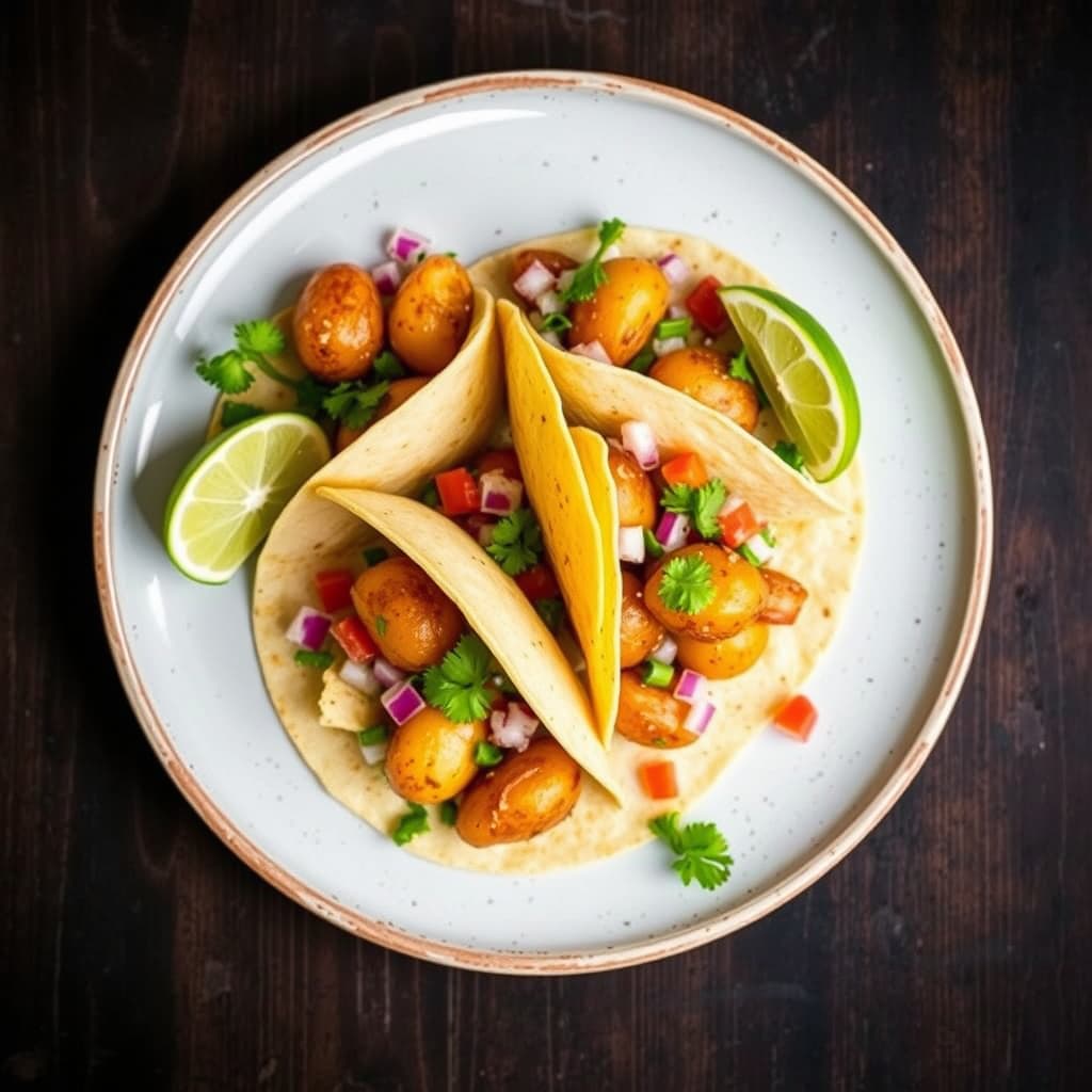 Potet- og Rajas-tacos